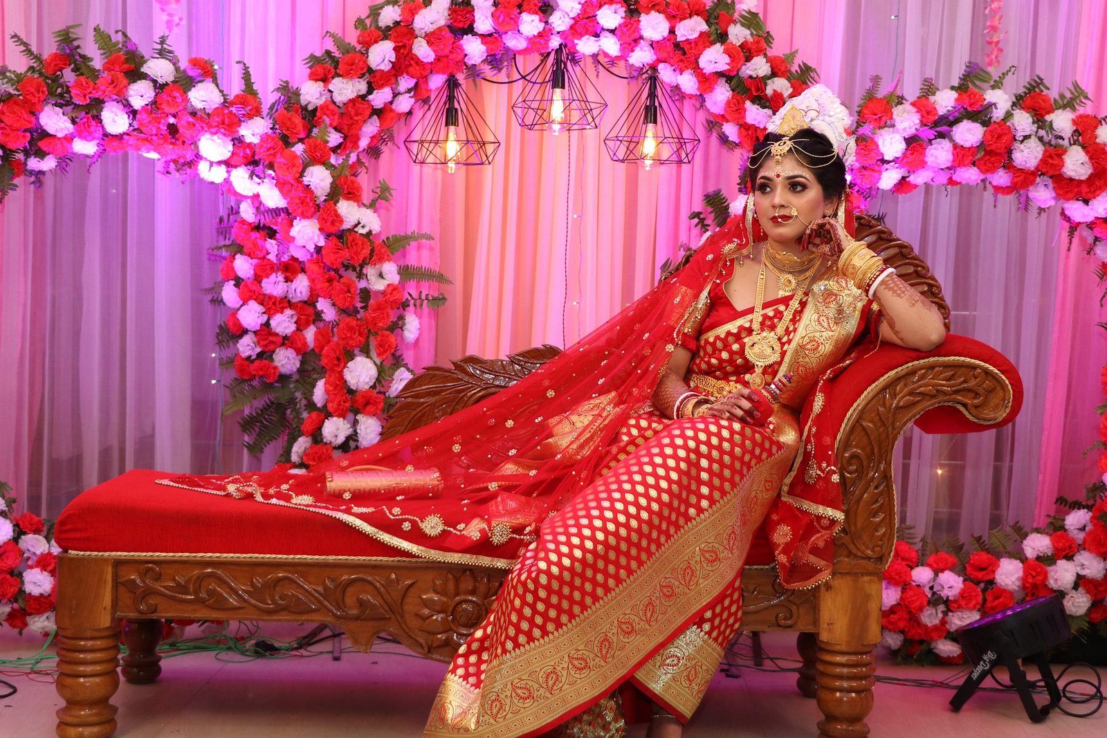 Bengali bride on stage