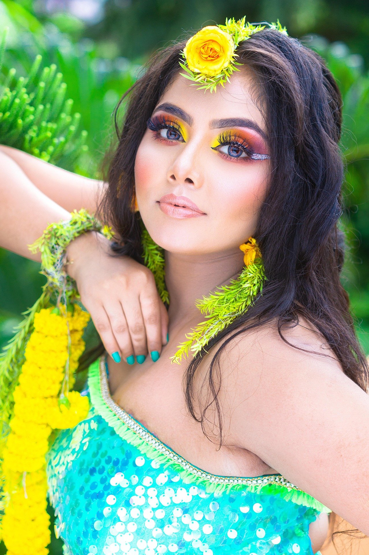 Colorful party makeup